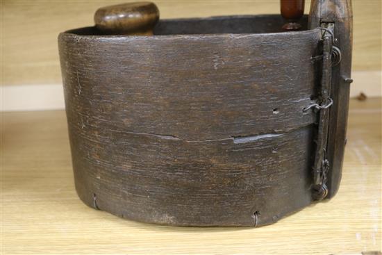 A steamed Bentwood container and mixed treen